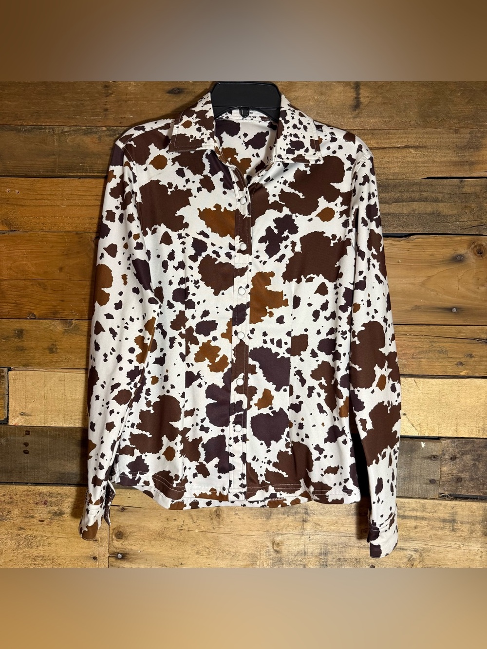 Ranch Dress’n by Fallon Taylor Youth Large Performance Shirt Cow Print Pullover